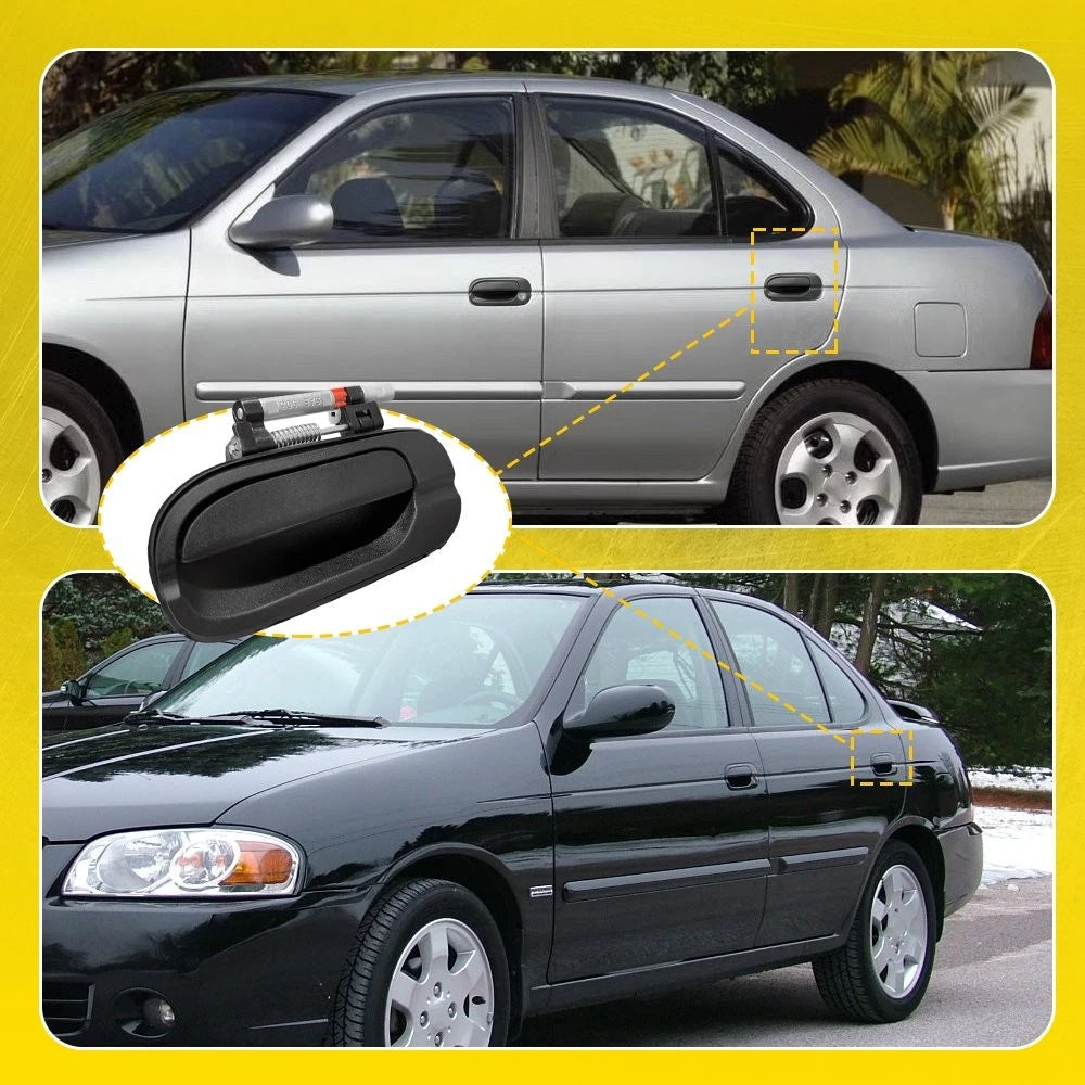 Outside Exterior Door Handle Black Rear Left Side LH For 2000-06 Nissan Sentra A 6B93BC-57