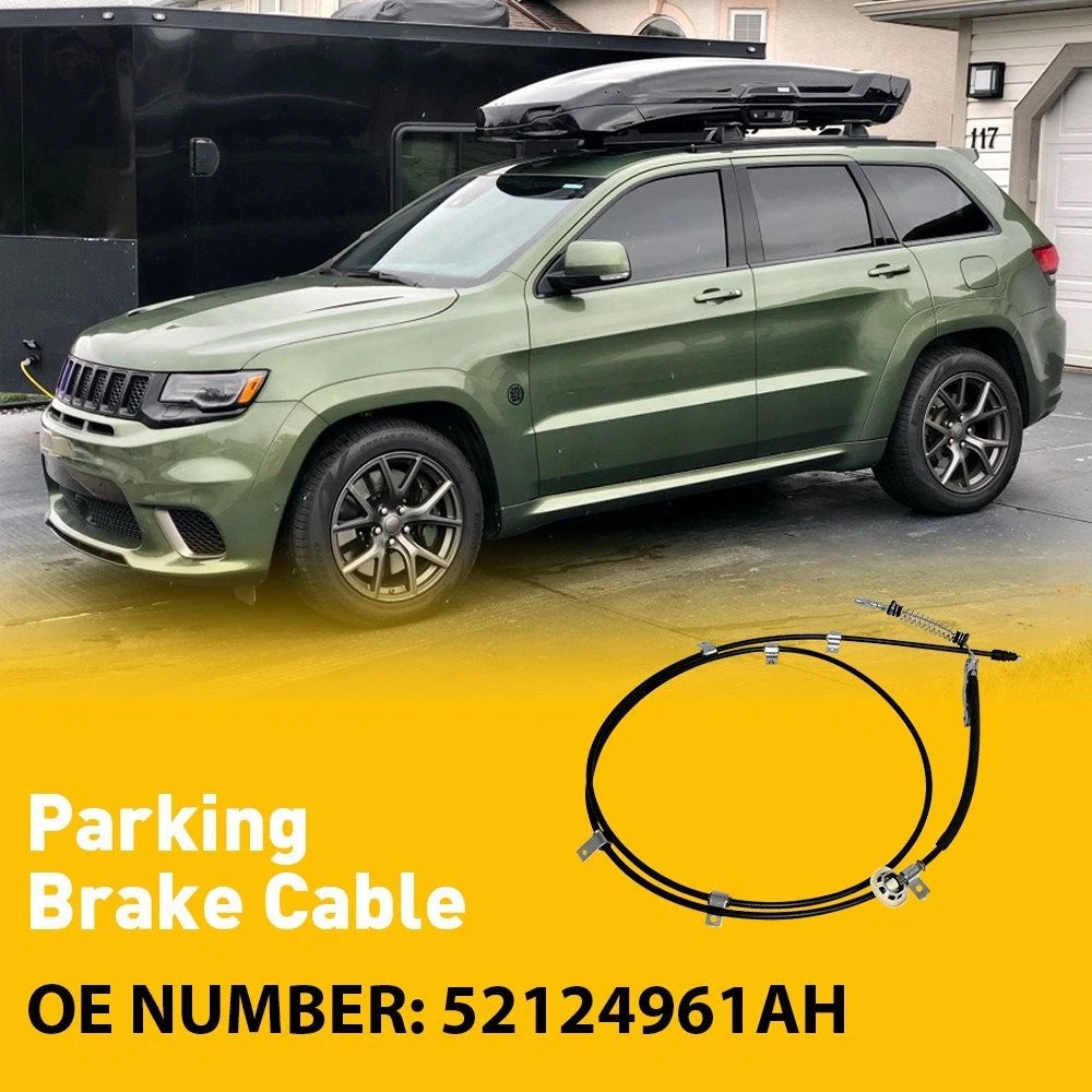 2x Rear Hand Park Brake Cable Fit 2011 2012 13-20 Jeep Grand Cherokee 52124961AH 6B93BC-57
