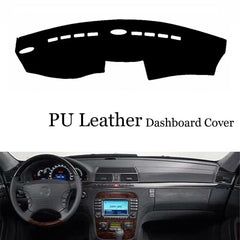 Dashboard Console Cover PU Leather Protector Sunshield Pad For Mercedes S W220