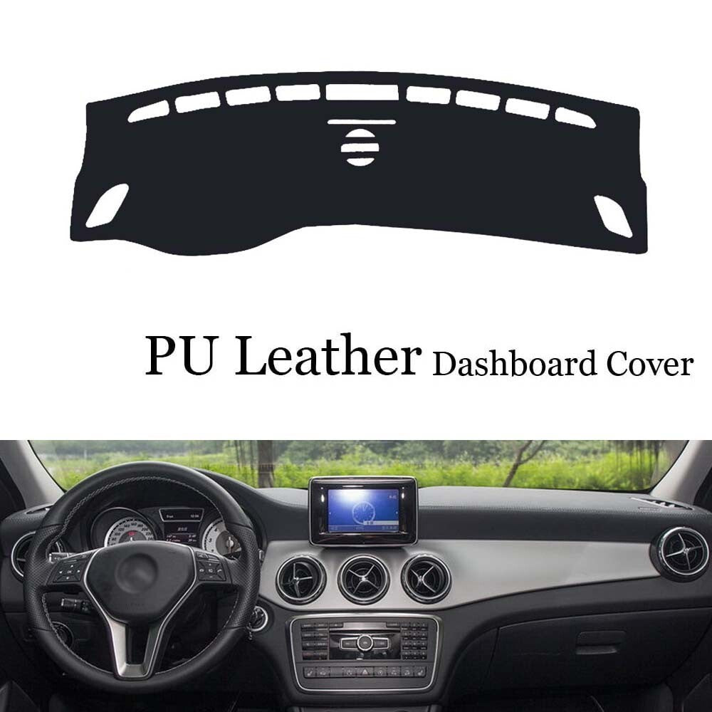 Dashboard Console Cover PU Leather Protector Sunshield Pad For Mercedes GLA CLA