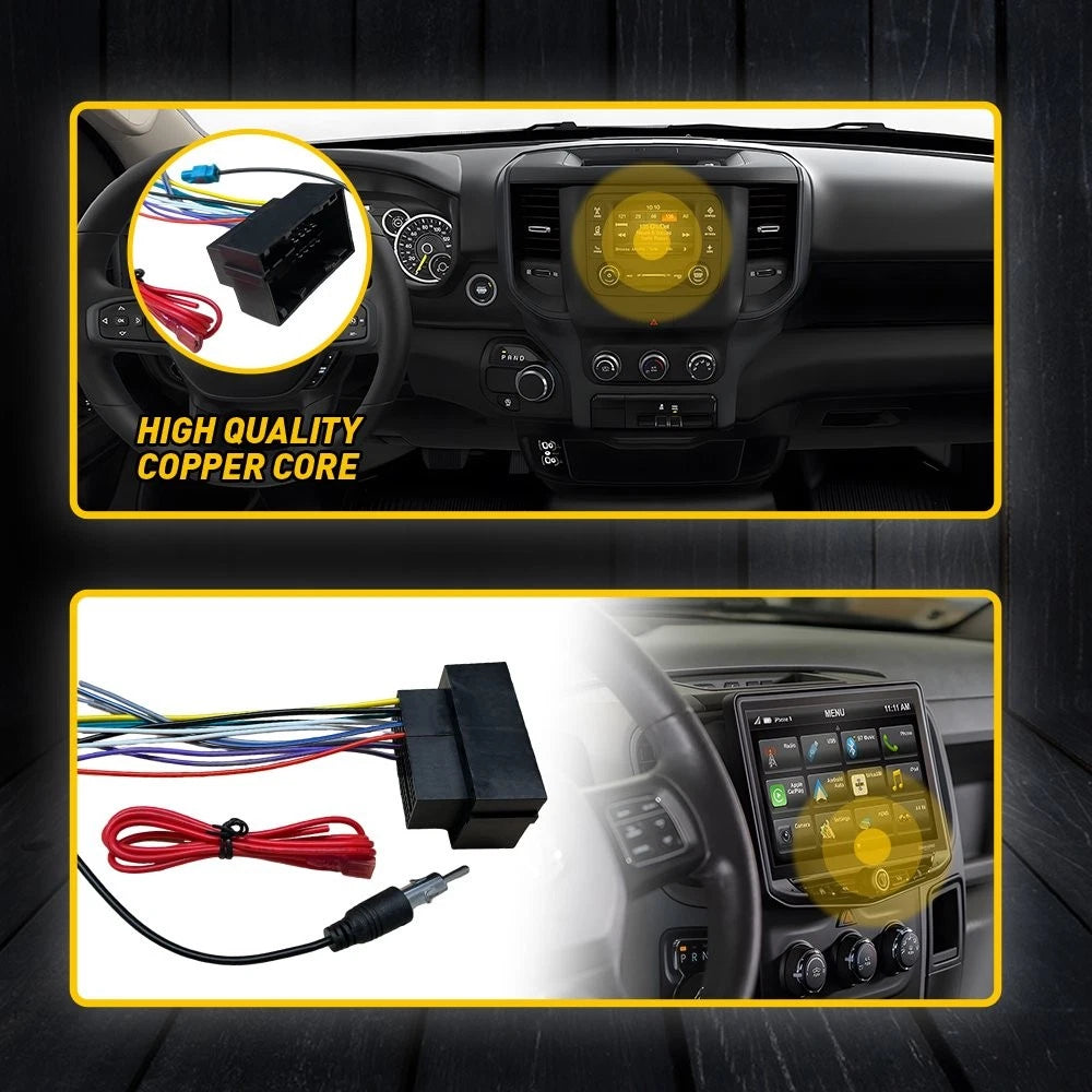 Car Stereo Radio Wire Harness Antenna Adapter For Dodge RAM 1500 2500 2013-19 EA 6B93BC-57