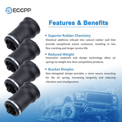 4Pcs W02-358-7206 Air Suspension Bag Spring For ContiTech SC31W206 Freightliner 6B93BC-57
