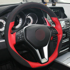 Top Leather Steering Wheel Hand-stitch on Wrap Cover For Mercedes Benz B180 2012
