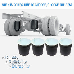 4Pcs W01-358-9580 Air Suspension Bag Spring For Goodyear 1R13-118 Hendrickson