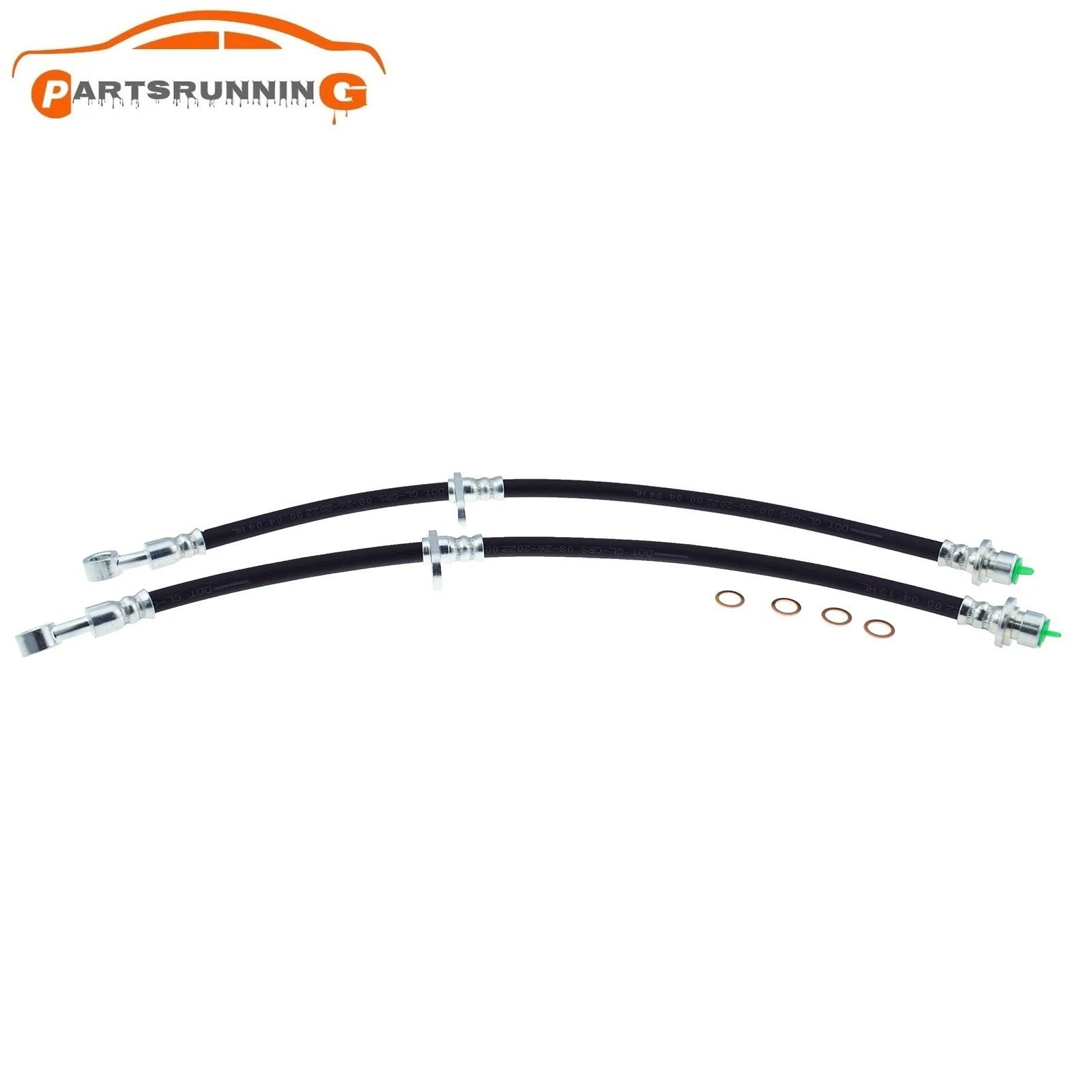 2x Front Brake Hydraulic Hose for Acura TL TSX 2004-2008 Honda Accord 2003-2007 6B93BC-57