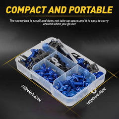 Blue For Kawasaki Ninja NINJA Bolt Kit Body Screw Set Motorcycle Accessories EOA 6B93BC-57