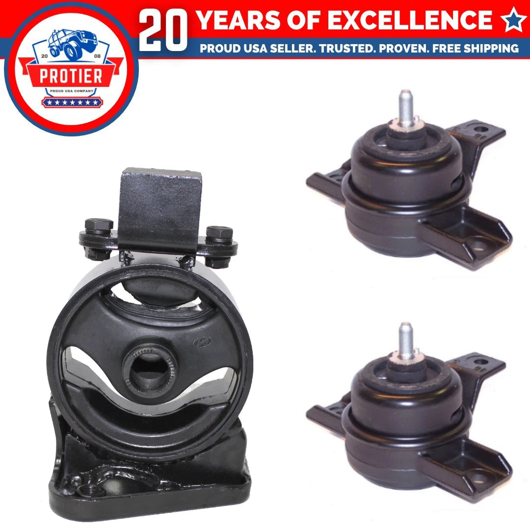Fits Hyundai Santa Fe/Kia Sorento 2.4L 3.5L 2010-2013 Motor Mount Set 3PCS : 6B93BC-57