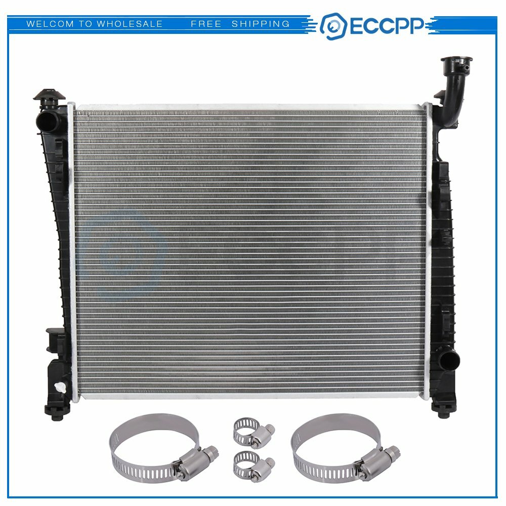 Radiator For 2011-2019 Dodge Durango Jeep Grand Cherokee with Oil Hose Clamp Kit 6B93BC-57