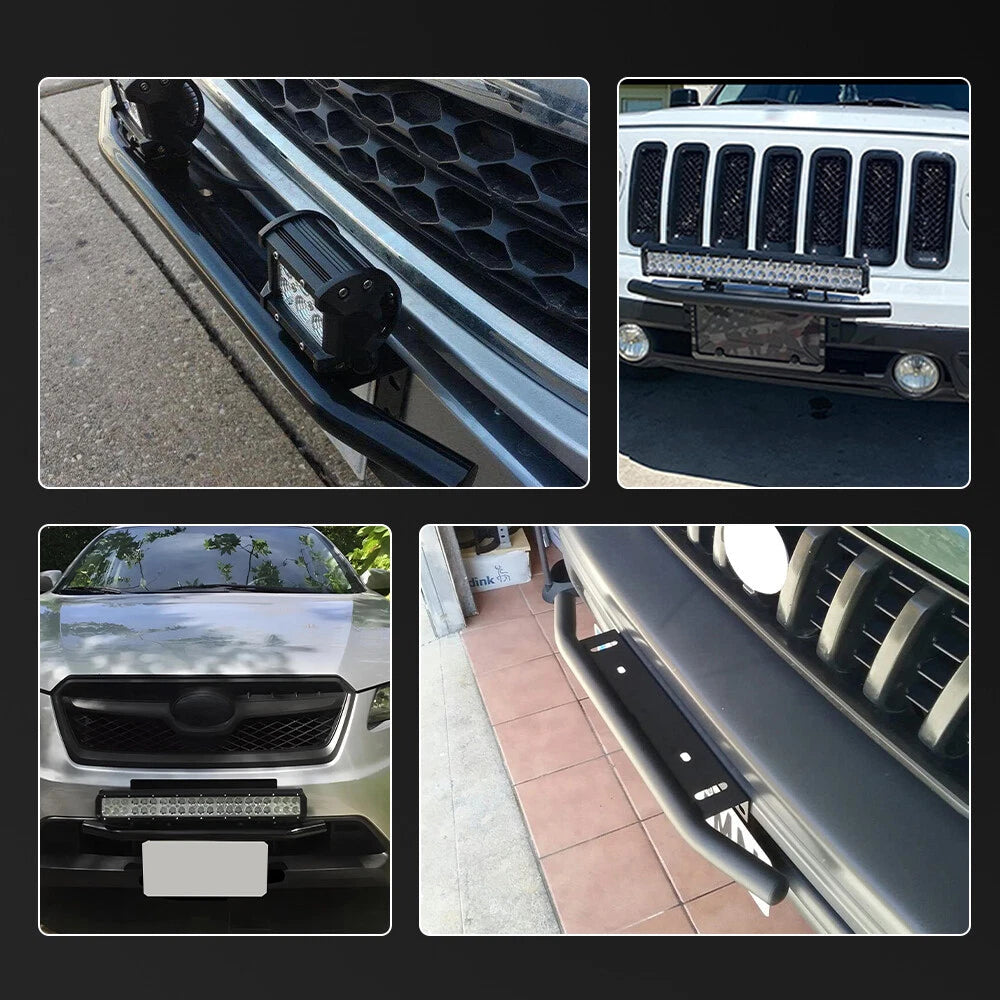 Bull Bar Style Front Bumper License Plate Mount Bracket Holder Off-Road Light EA 6B93BC-57