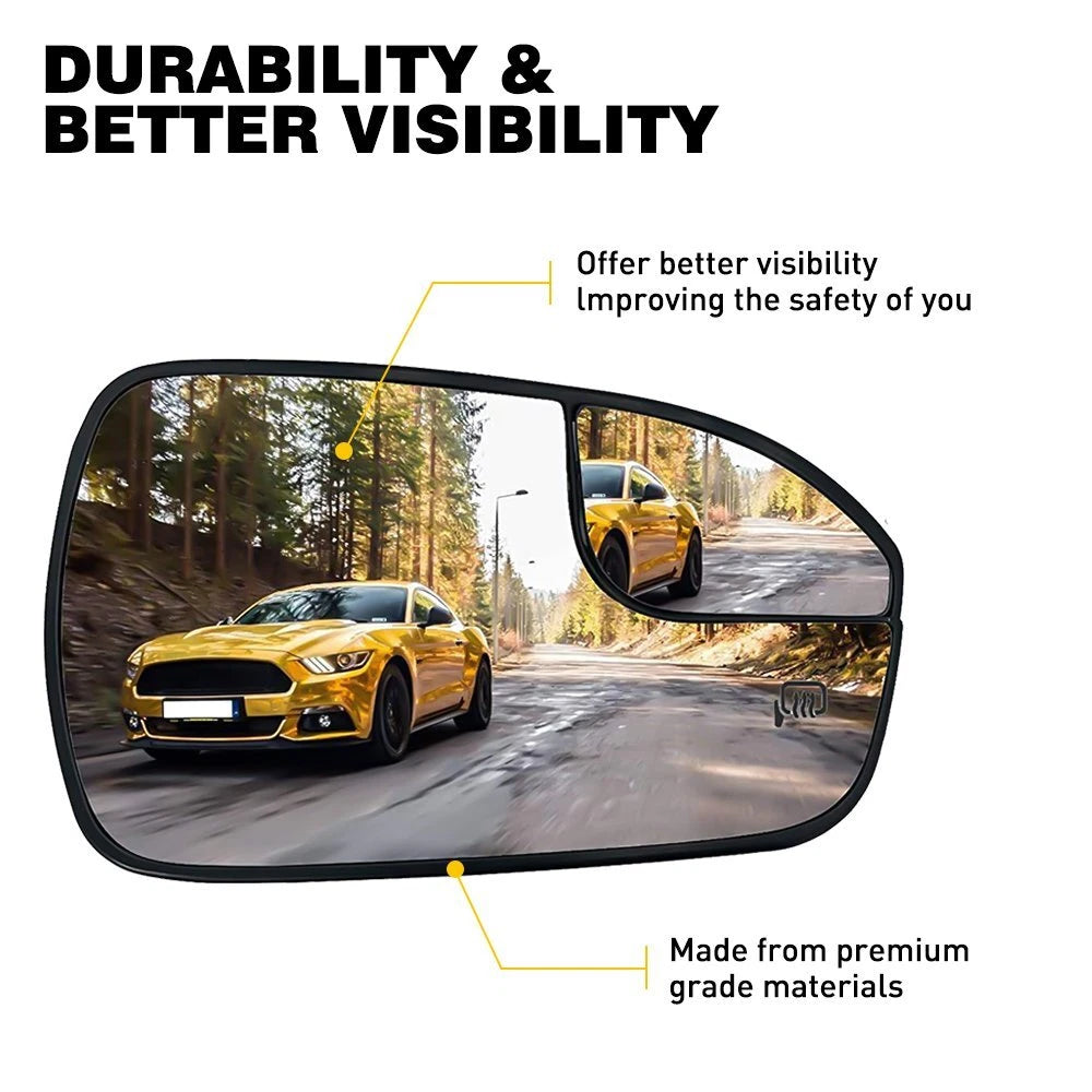 RH Passenger Rear Side View Heated Mirror For Glass Ford Fusion 2013-2020 White 6B93BC-57
