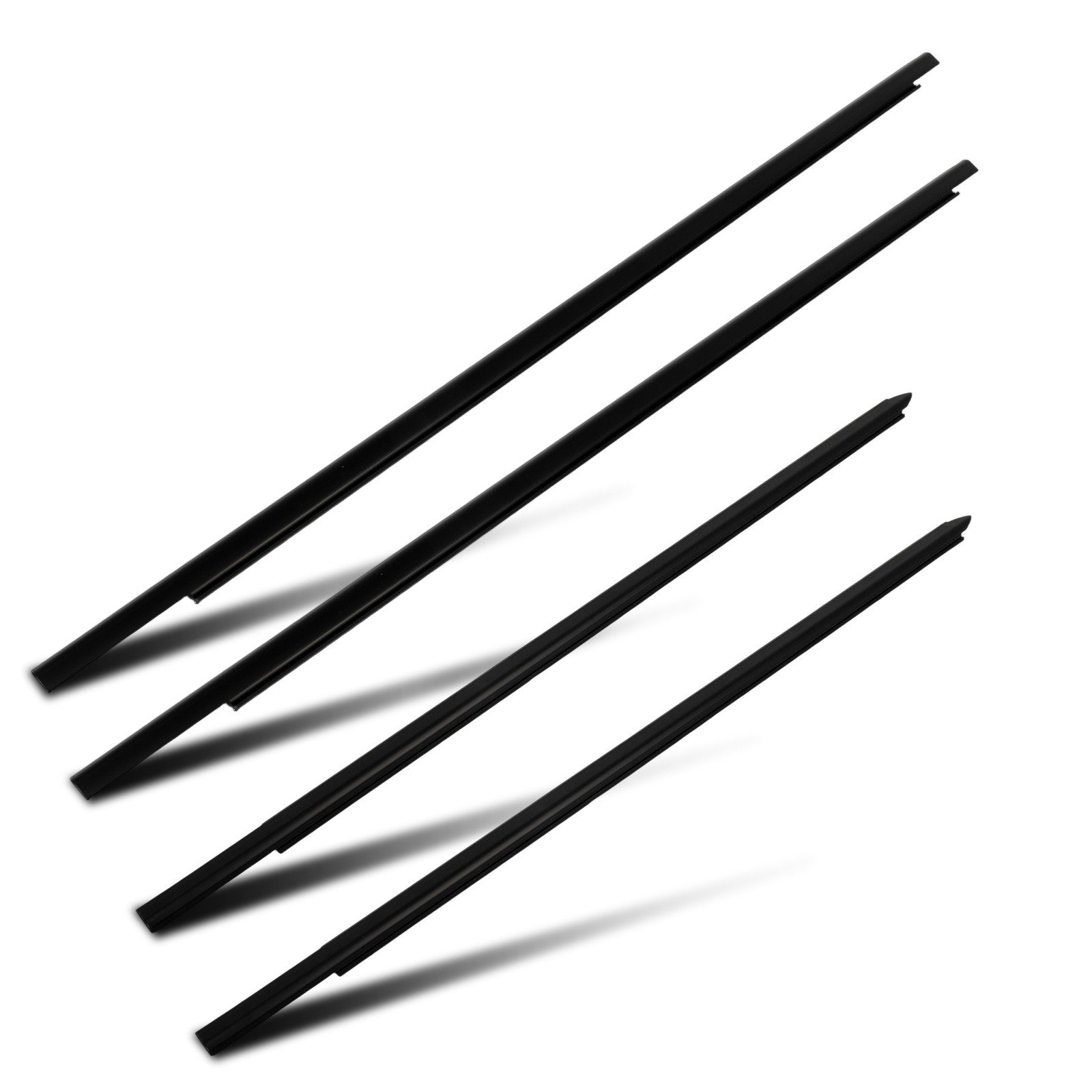 For 2009-2021 Dodge Ram 1500 Crew Cab Front & Rear Door Window Seal Belt Molding 6B93BC-57