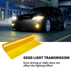 Yellow Tint Film Car Headlights Tail Lights Cover Car Vinyl Wrap 30cm X 180cm EA 6B93BC-57