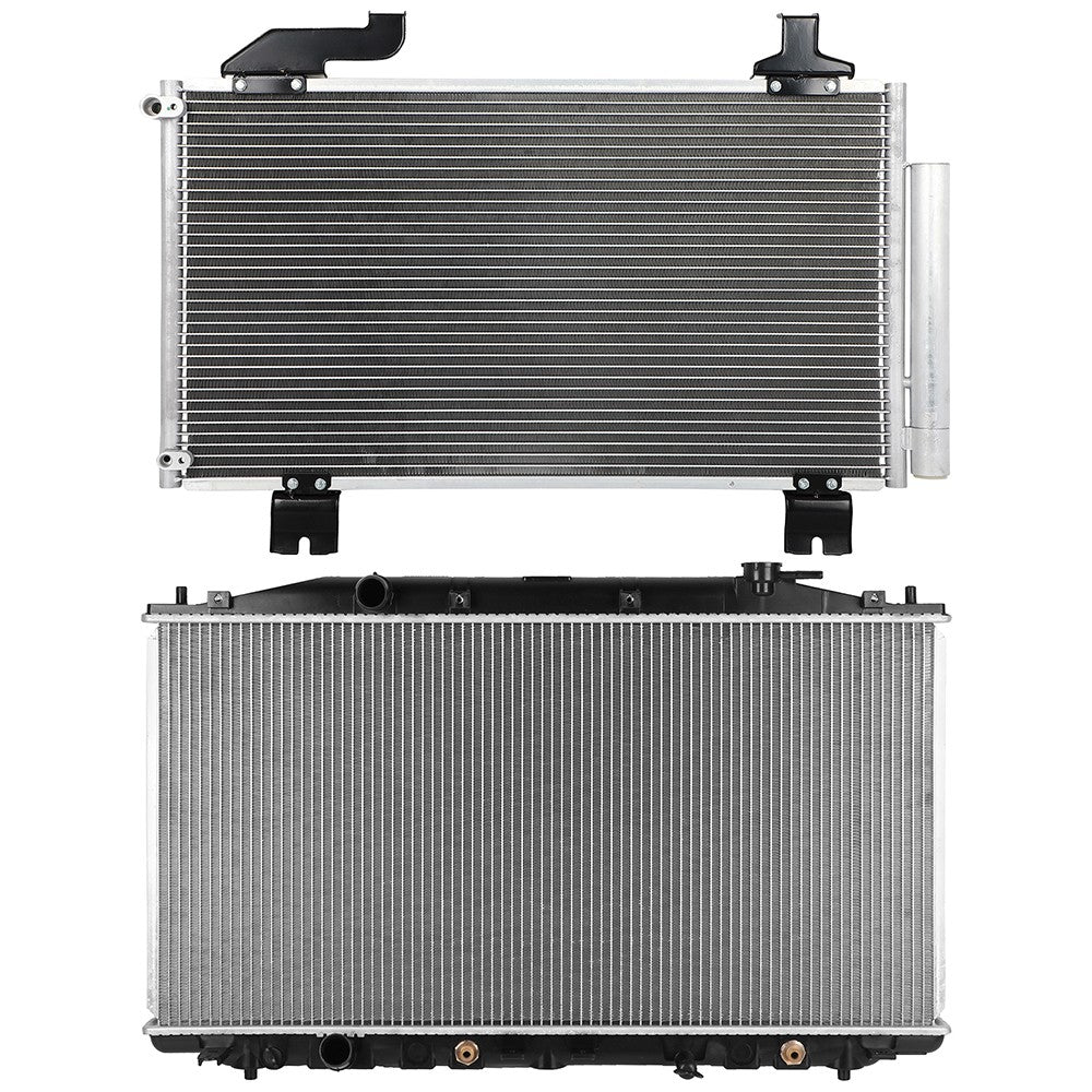 Aluminum Radiator & AC Condenser Cooling Kit For 2010-2014 Acura TSX 6B93BC-57