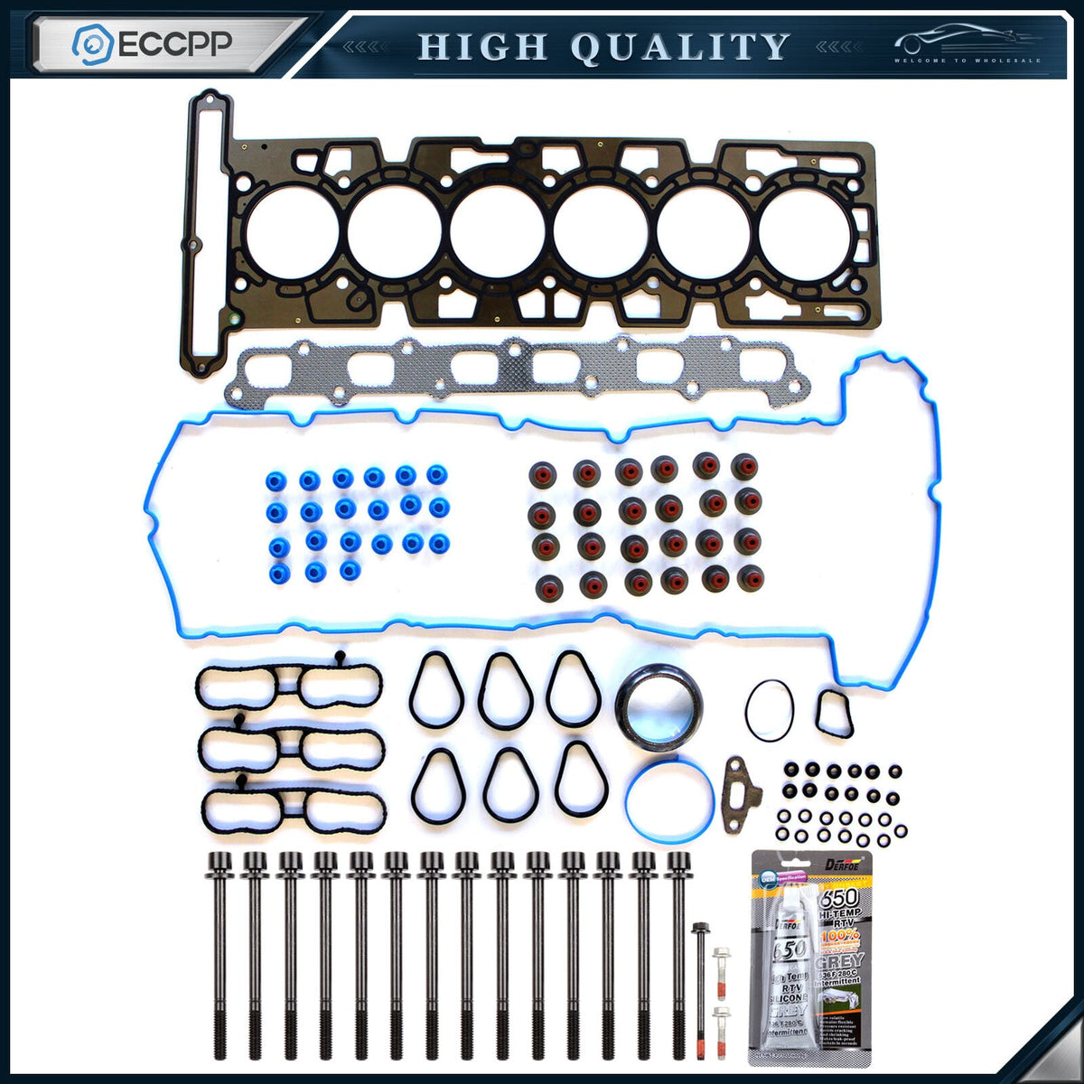 ECCPP Head Gasket Bolts Set For 02-05 Chevrolet Trailblazer GMC Envoy 4.2L DOHC 6B93BC-57