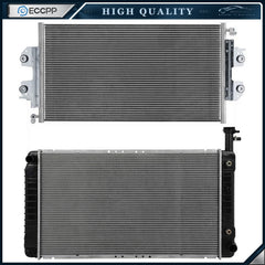 Aluminum Radiator & AC Condenser Cooling Kit For 14 Chevrolet Express 1500 5.3L 6B93BC-57