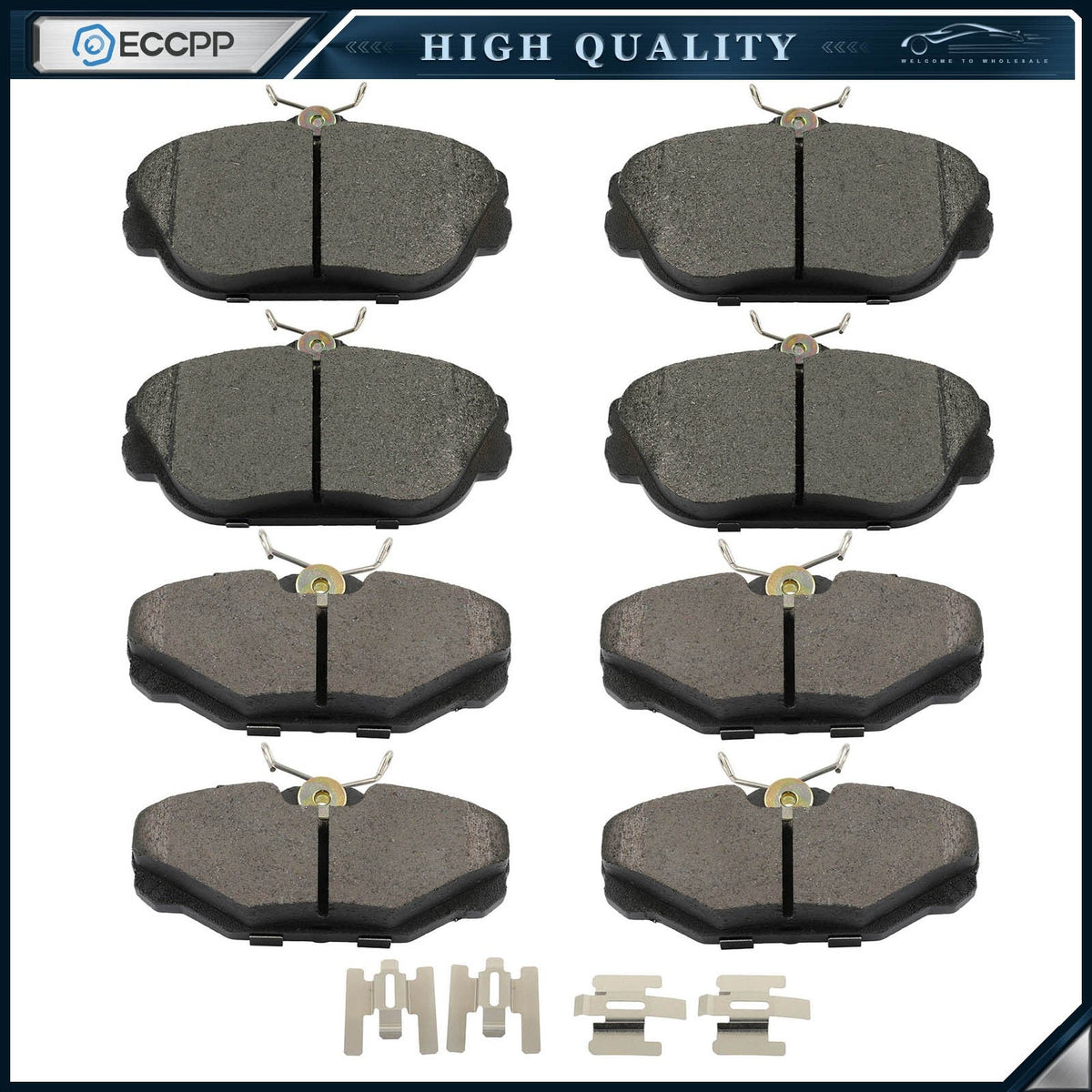8PCS Front And Rear Semi-Metallic Brake Pads Kit For Ford Taurus 1994 - 2000 6B93BC-57
