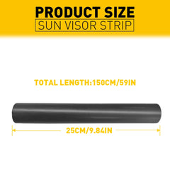 Matte Black Visor Sun Strip Vinyl Decal For Car Front Windshield Sticker 10*60" 6B93BC-57
