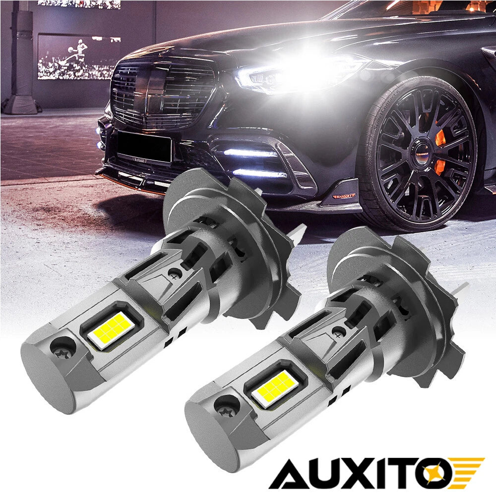 2X AUXITO H7 LED Headlight Bulb Kit High Low Beam 6500K Super White 22000LM USEA AUXITO