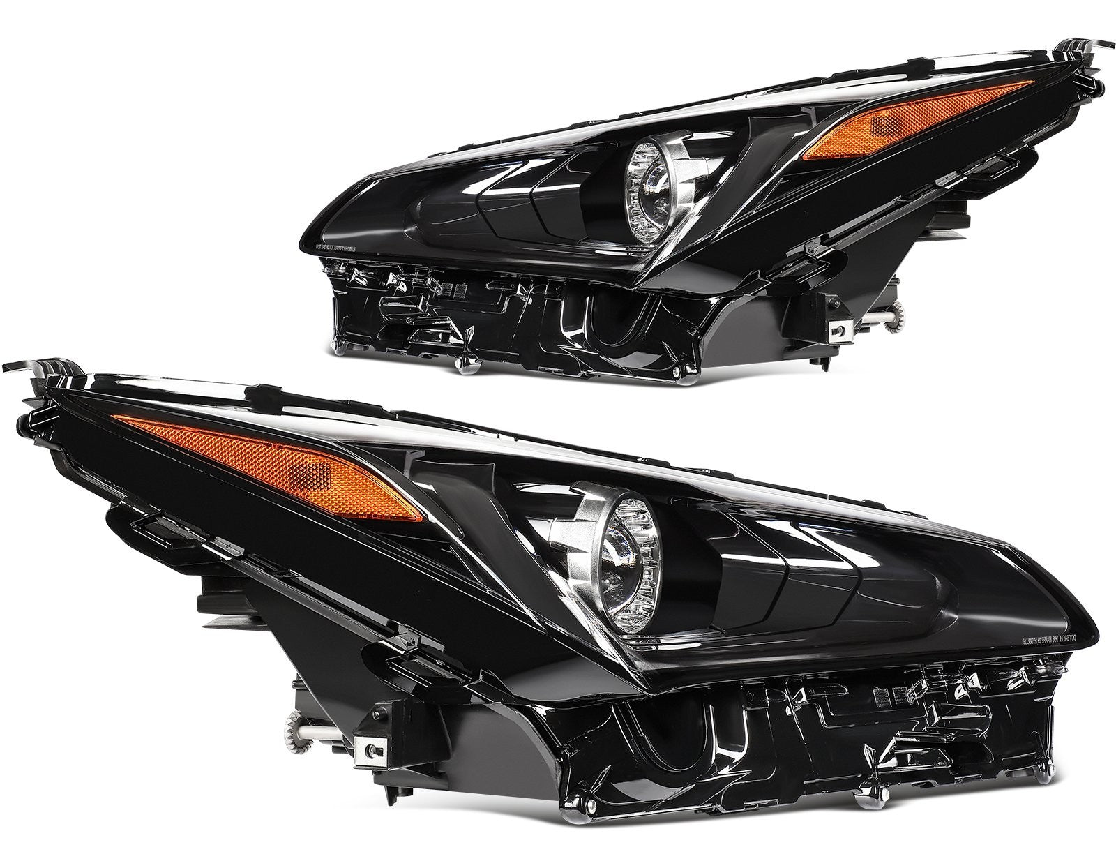 ECCPP LED Headlights For Lexus NX300 NX300h 2.0L 2.5L 2018-2021 Pair Black Amber 6B93BC-57