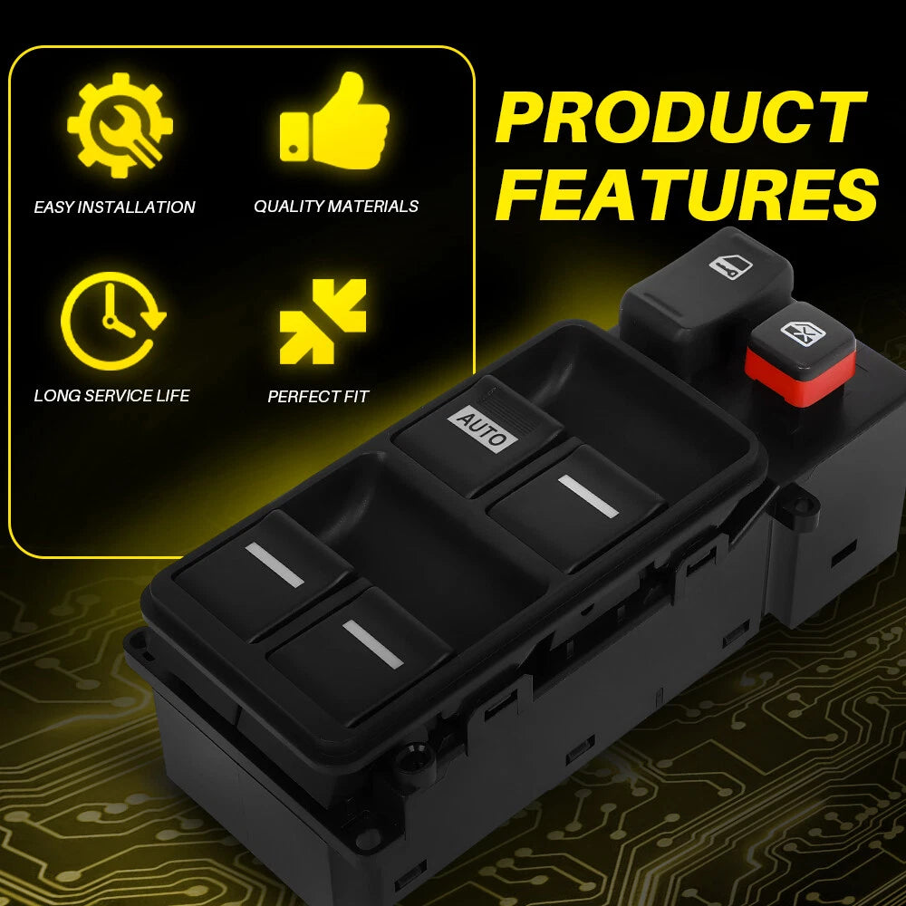 For 2005-2010 Honda Odyssey Driver Power Master Window Control Door Lock Switch 6B93BC-57
