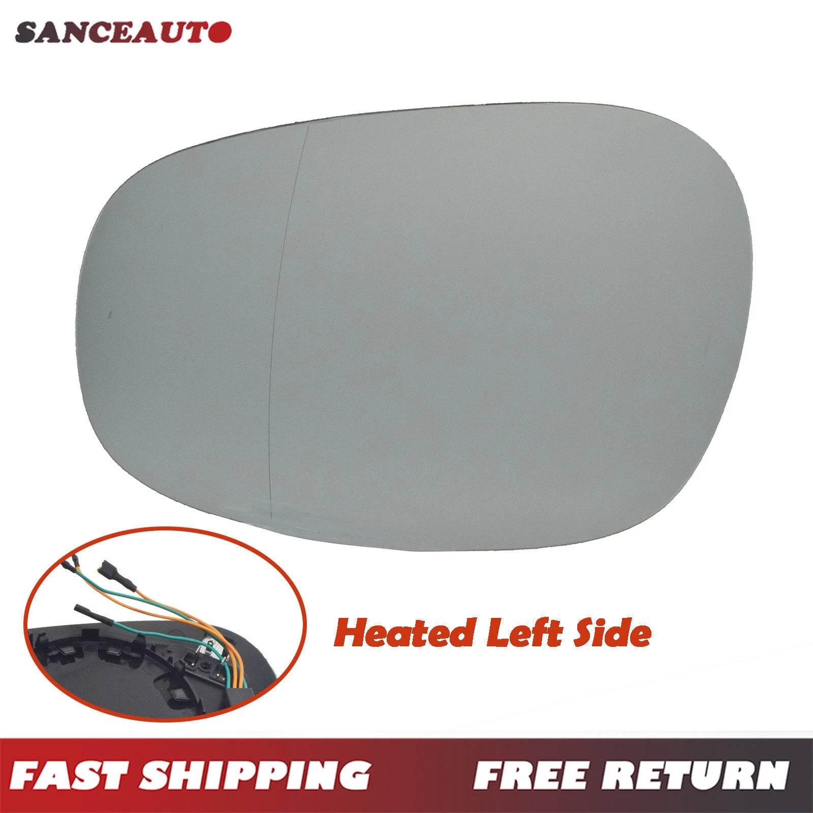 Left Rearview Wing Mirror Glass Heated W/ Wire For BMW E81 E82 E87 E88 E90 E91 6B93BC-57