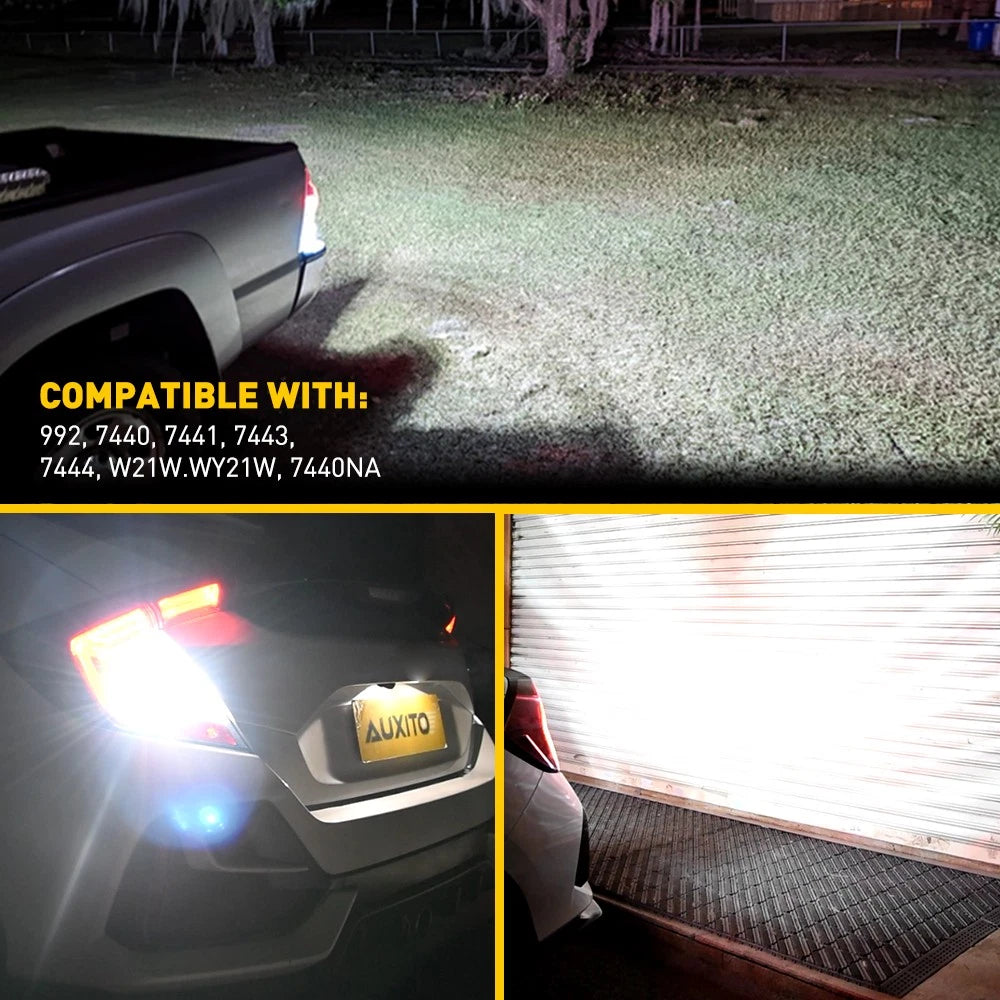 For Toyota Prius 2004-2015 LED Back Up Reverse Light Bulb Lamp Bright White 7443 6B93BC-57