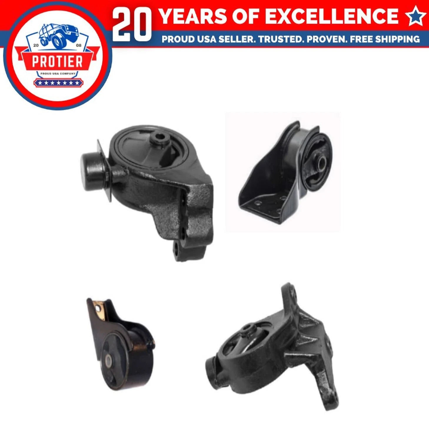 Engine Motor & Trans Mount 4PCS Set Compatible for 2002-2005 Kia Sedona 3.5L 6B93BC-57