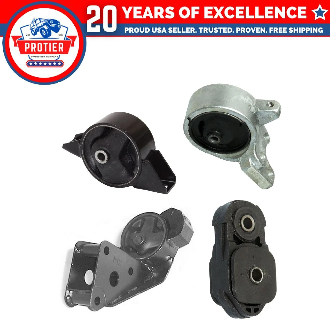 Motor & Trans Mount 4PCS Fit 1995-1999 Nissan Sentra 1.6L Manual Trans-USA 6B93BC-57