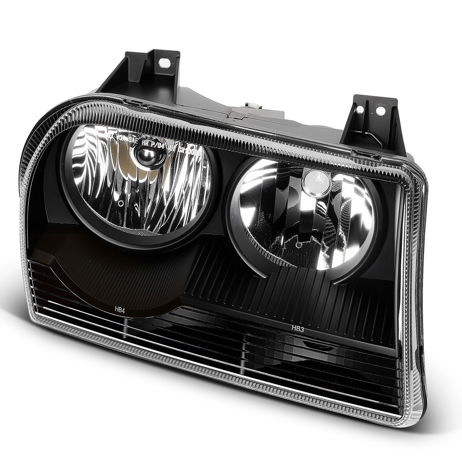 For Chrysler 300 2.7L 3.5L 2005-2010 Black Housing Headlights Assembly Pair 6B93BC-57