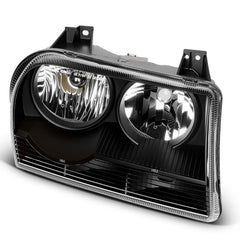 For Chrysler 300 2.7L 3.5L 2005-2010 Black Housing Headlights Assembly Pair 6B93BC-57