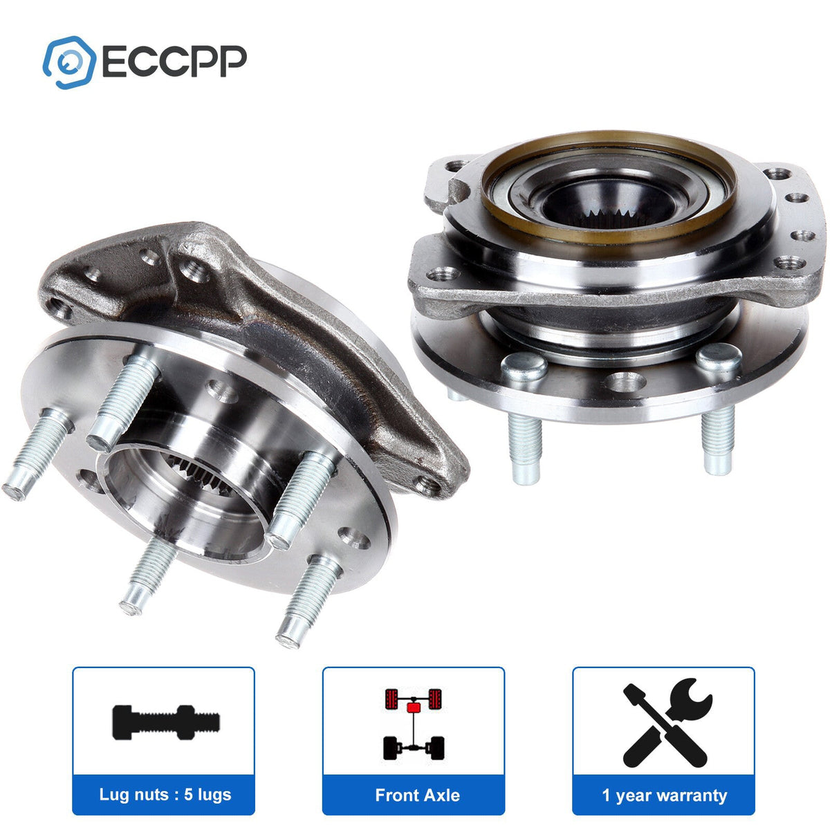 2P Wheel Hub Bearings Front FWD For Chevy Lumina 1990-2001 Buick Regal 1988-1996 6B93BC-57