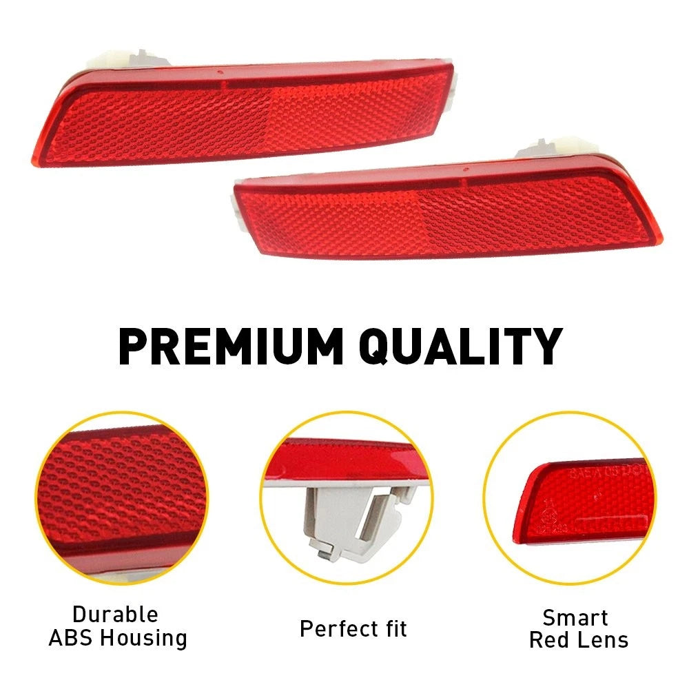 L+R Bumper RED Reflector Set For 2013-2018 Nissan Sentra Rear Left & Right 2PCS 6B93BC-57
