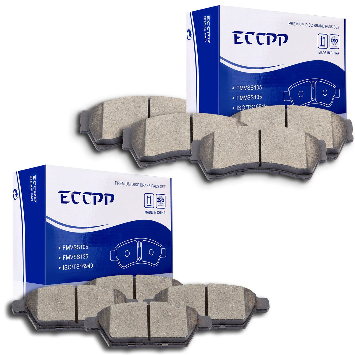 Front Rear Metallic Brake Pads For 2006-2012 Ford Fusion Mercury Milan 2006-2011 6B93BC-57