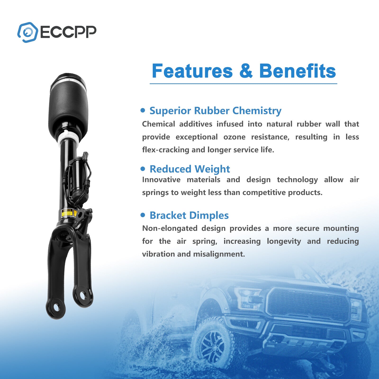 Front Air Suspension Shock For Mercedes W164 ML320 ML350 X164 GL450 GL500 W/ADS 6B93BC-57