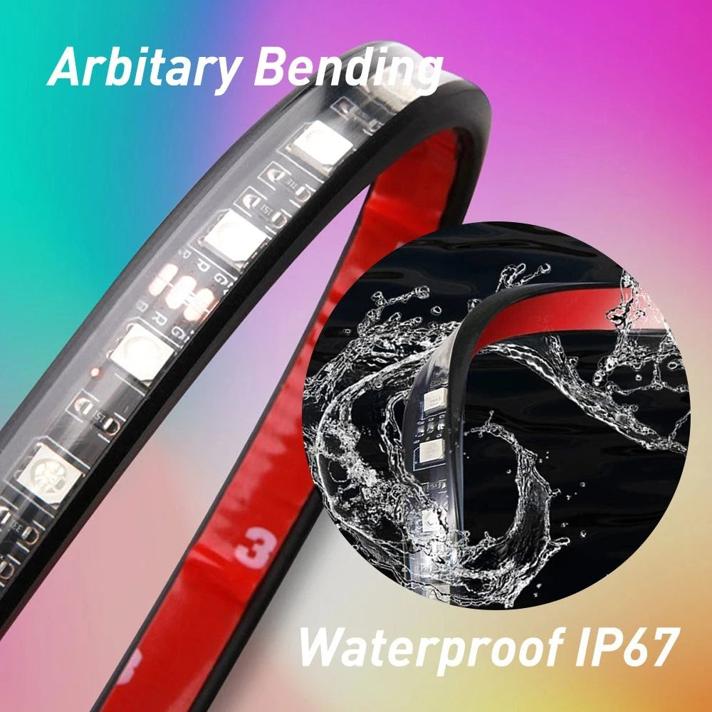 36"/48" LED RGB Strip Under Car Tube Underglow Underbody System Neon Light EOA 6B93BC-57