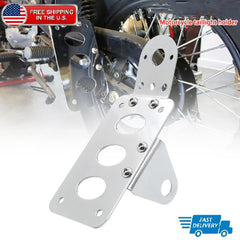 Chrome Side Mount License Plate Bracket Holder for Harley Cruiser Chopper Yamaha