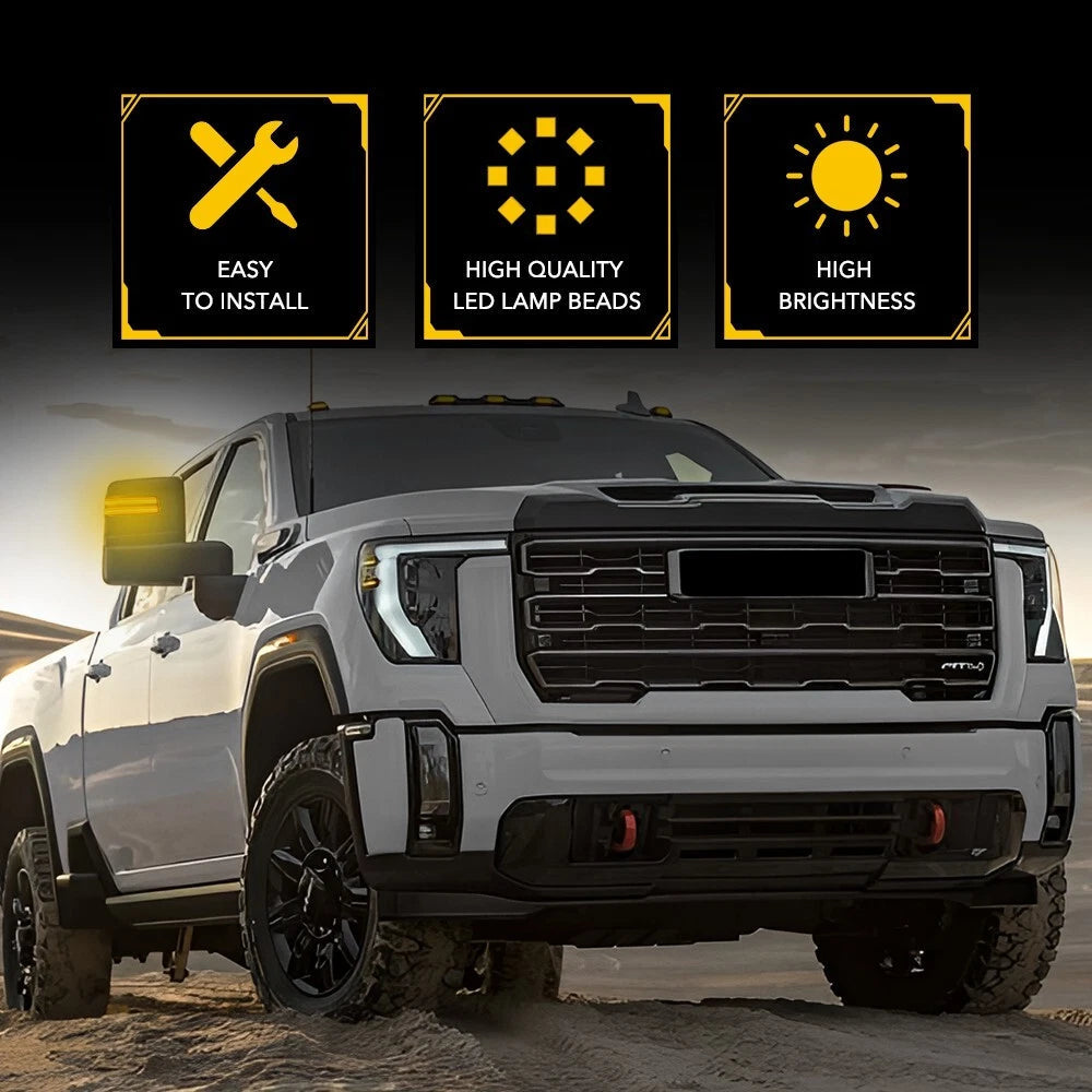 Sequential LED Side View Mirror Turn Signal Light For 2020-23 Silverado Sierra A 6B93BC-57
