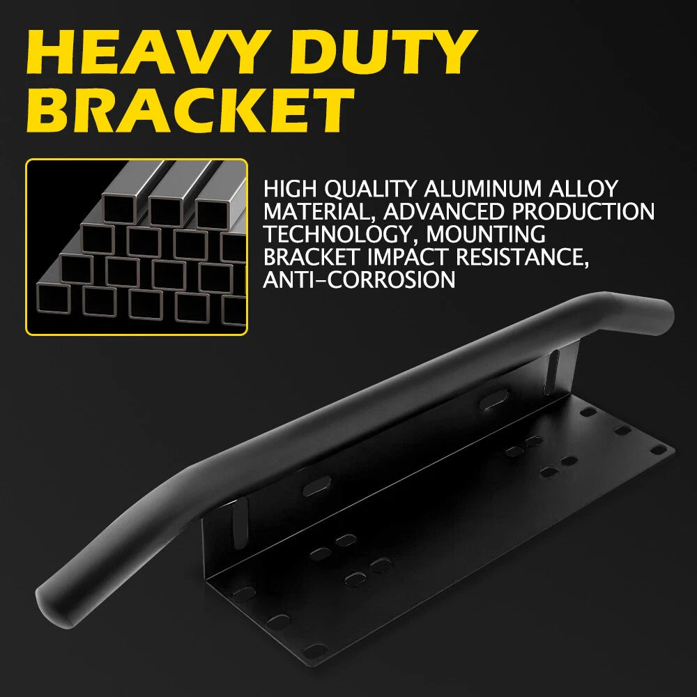 Bull Bar Style Front Bumper License Plate Mount Bracket Holder Off-Road Light EA 6B93BC-57