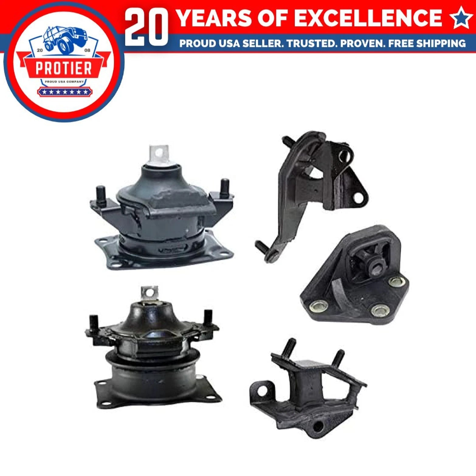 Fits 2003-2007 Honda Accord 2.4L AUTO Engine Motor & Trans Mount Set 5PCS : 6B93BC-57