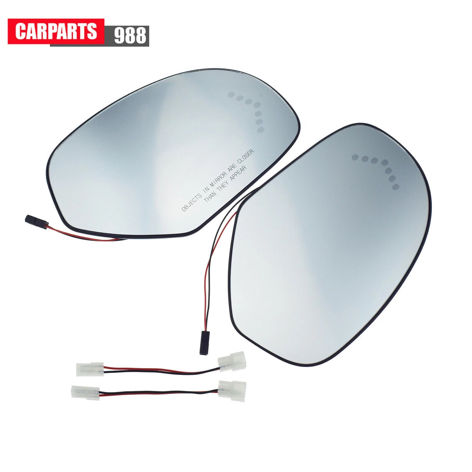 Pair LH RH Mirror Glass Heated For 2007-13 Cadillac Chevy Tahoe GMC Yukon Sierra 6B93BC-57