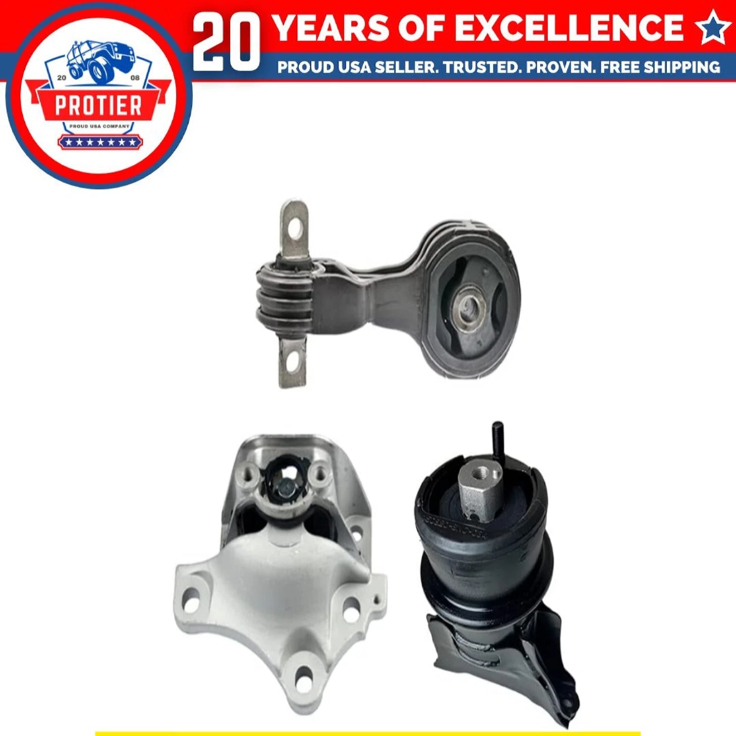 Fits 2006-2011 Honda Civic Hybrid 1.3L AUTO Engine Motor & Trans Mount Set : 6B93BC-57