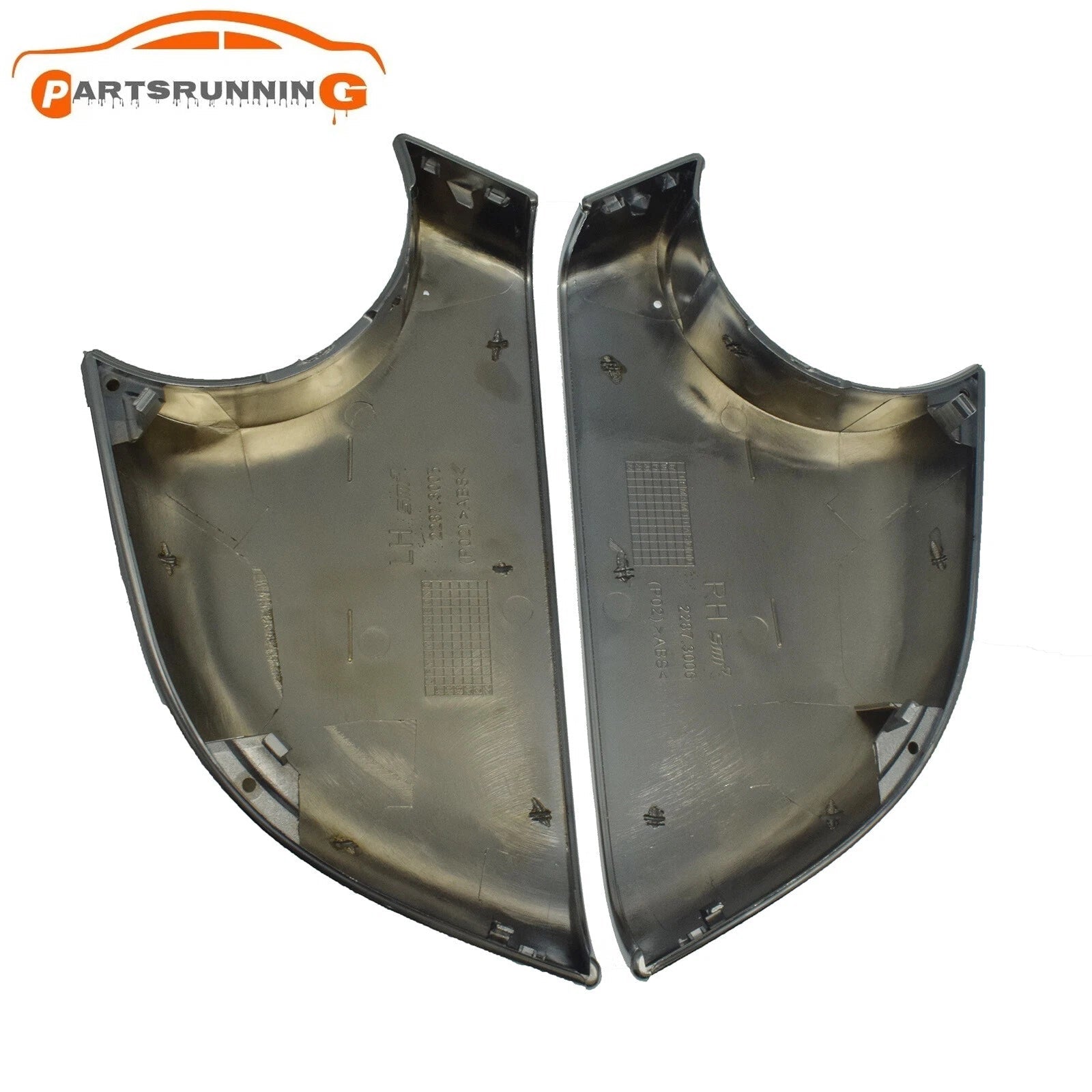 2PCS Chrome Left Right Lower Outer Cover Cap Mirror For 2017-2022 Tesla Model 3 6B93BC-57
