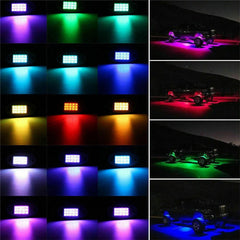 FOR JEEP WRANGLER UNLIMITED RUBICON JL JKU 20-PCS RGB LED ROCK LIGHTS NEON GLOW 6B93BC-57