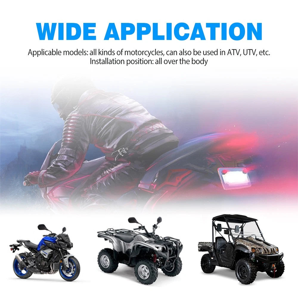 RGB Motorcycle LED Strip Lights Under Glow Neon Kit Bluetooth Remote Control EOA 6B93BC-57