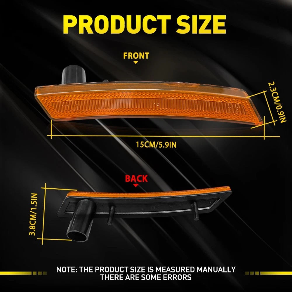For Mini Cooper 2007-16 Amber Front Wheel Fender Side Marker Light Housings EOA 6B93BC-57