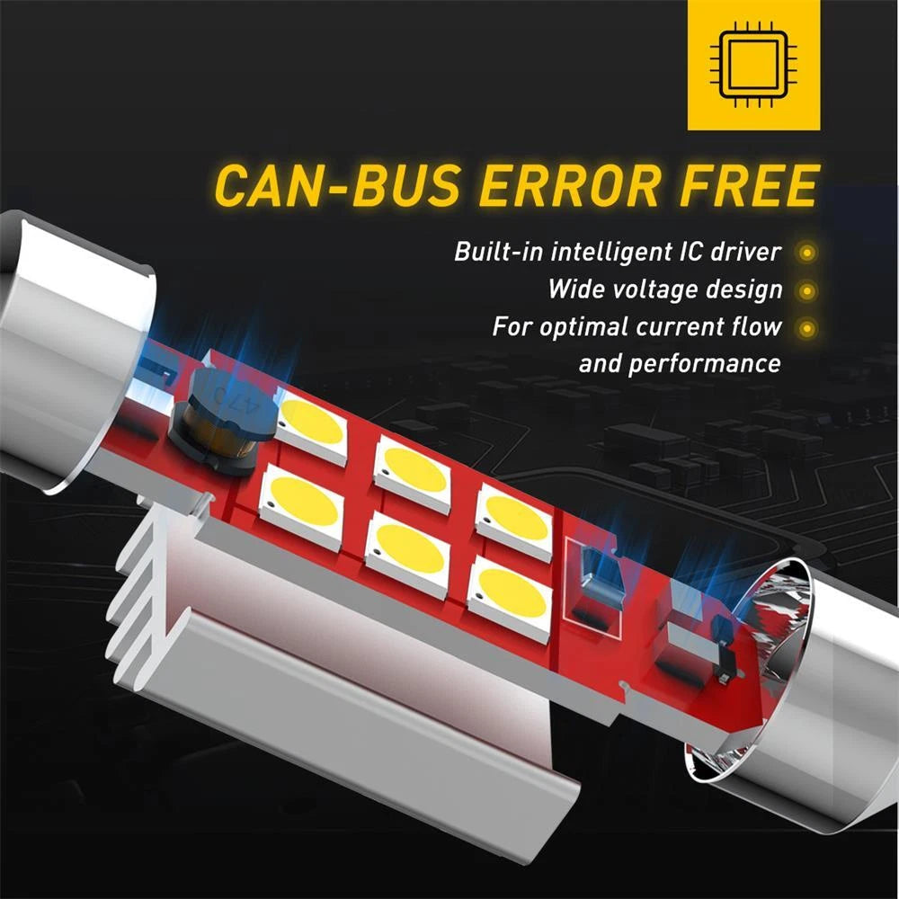 AUXITO 578 212-2 CANBUS Dome Map White Light LED Interior Bulb Lamp For Chevy AUXITO