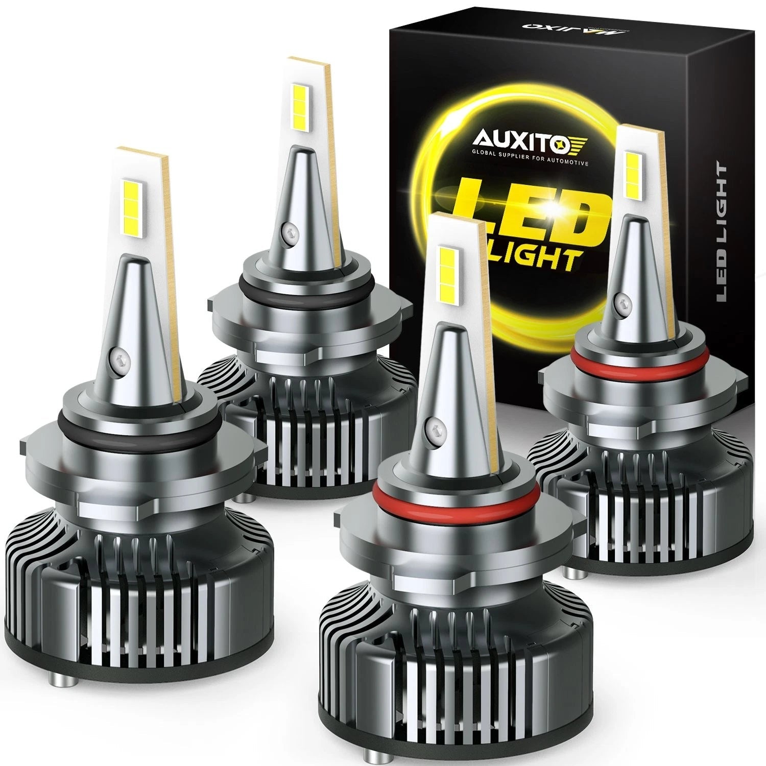 4x AUXITO 9005 9006 Combo LED Headlight Bulbs High Low Beam Kit Extremely White AUXITO
