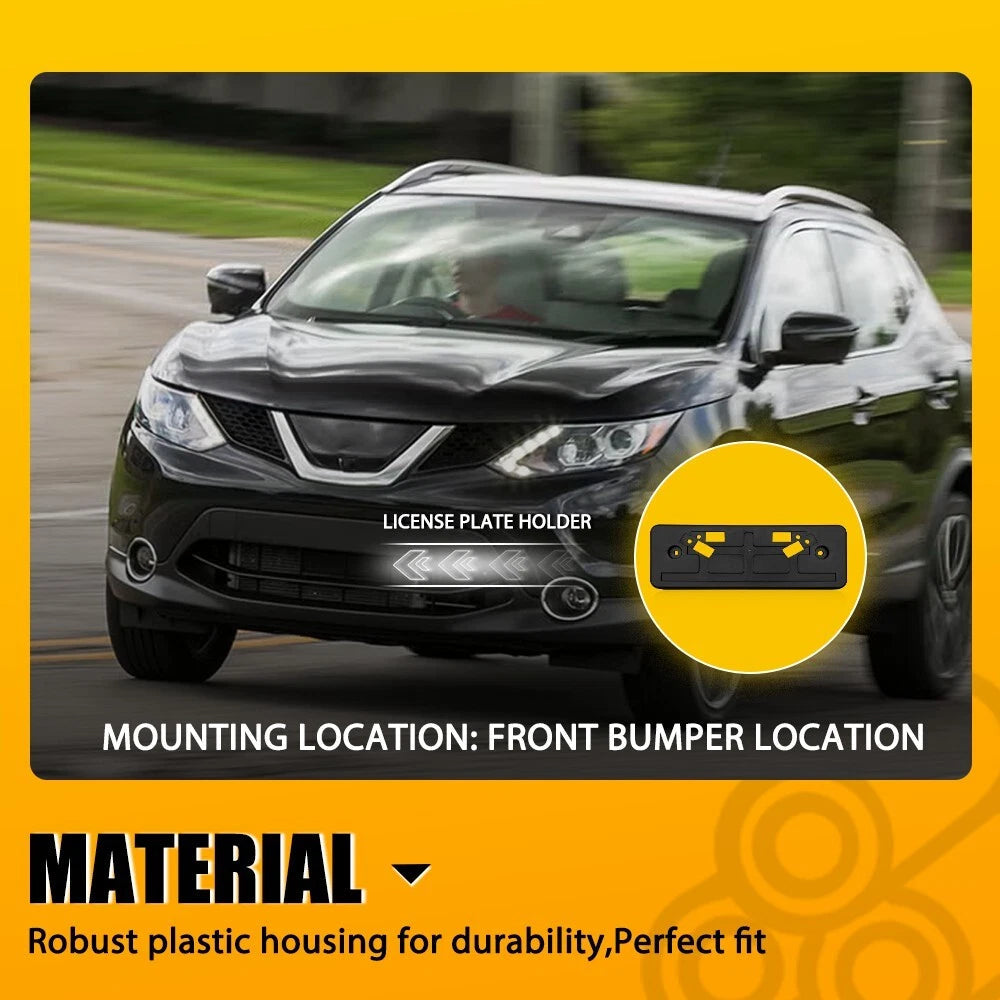 For 17-20 Nissan Rogue Front License Tag Plate Frame Bracket Holder Replacement 6B93BC-57