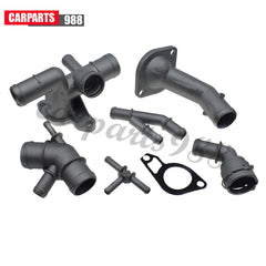 6Pcs Aluminum Coolant Flange Upgrade Kit For VW Golf MK4 Jetta TT 1.8T 2000-2005 6B93BC-57