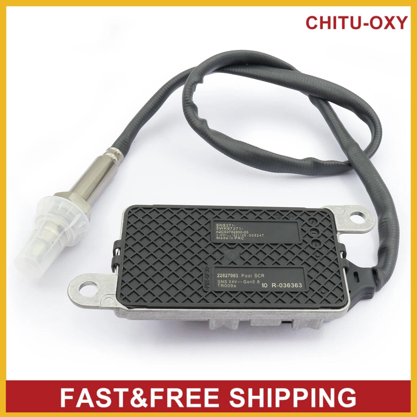 5WK97371Car 24V Nitrogen Nox Oxygen Sensor For Volvo Truck A2C93782800 22827993 6B93BC-57